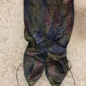 Rainbow metallic dress